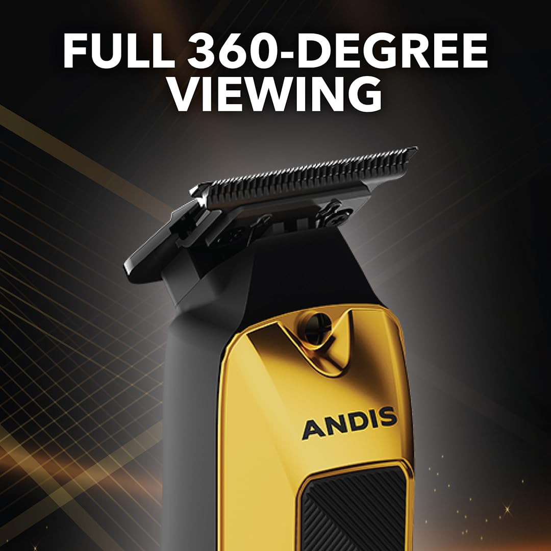 Andis 562312 Phenom Professional Corded/Cordless Hair Clipper, Adjustable Phaze Blade, Close Cutting, Gold