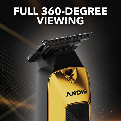Andis 562312 Phenom Professional Corded/Cordless Hair Clipper, Adjustable Phaze Blade, Close Cutting, Gold