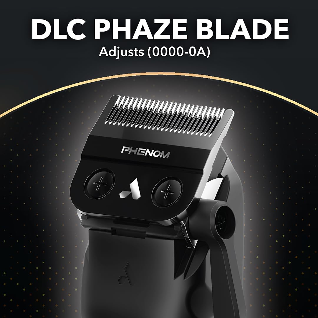 Andis 562312 Phenom Professional Corded/Cordless Hair Clipper, Adjustable Phaze Blade, Close Cutting, Gold