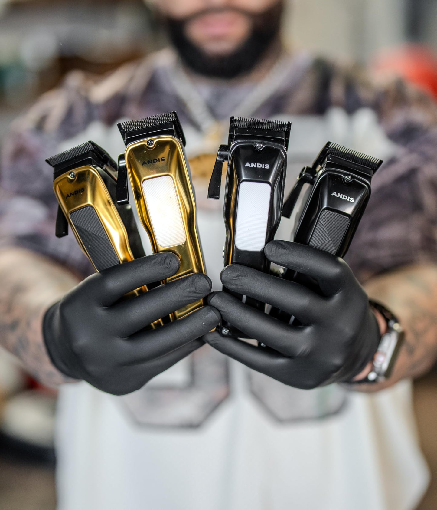 Andis 562312 Phenom Professional Corded/Cordless Hair Clipper, Adjustable Phaze Blade, Close Cutting, Gold