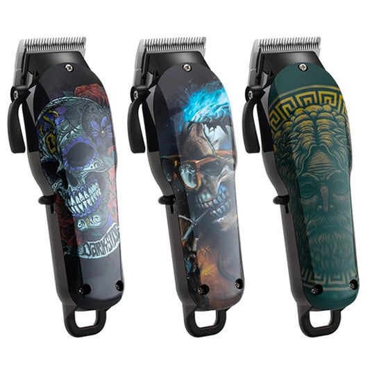 Kemei cortadora de cabello inalámbrica profesional, máquina recortadora de cabello y barba para hombre, eléctrica y potente, ideal para cortes de cabello y arreglo de barba. Incluye batería de litio recargable y funciona