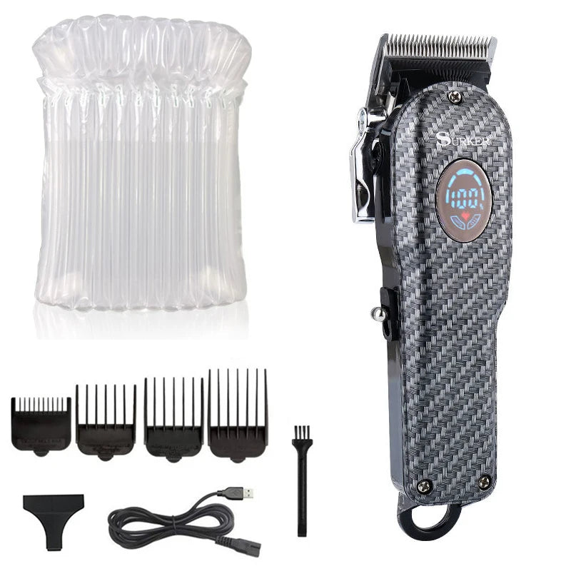 Powerful barber machine professional hair clipper men electric hair trimmer adjustable hair cutter machine rechargeable