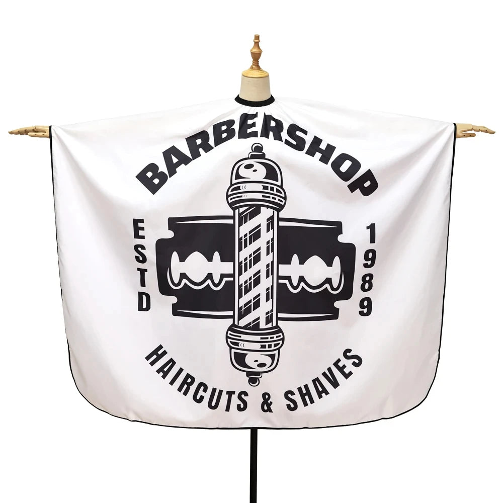 Barber Black Haircut Cloth Hairdresser Apron Hair Cut Cape Hairdress Gown Hairdressing Coat Barbershop Salon Accessory