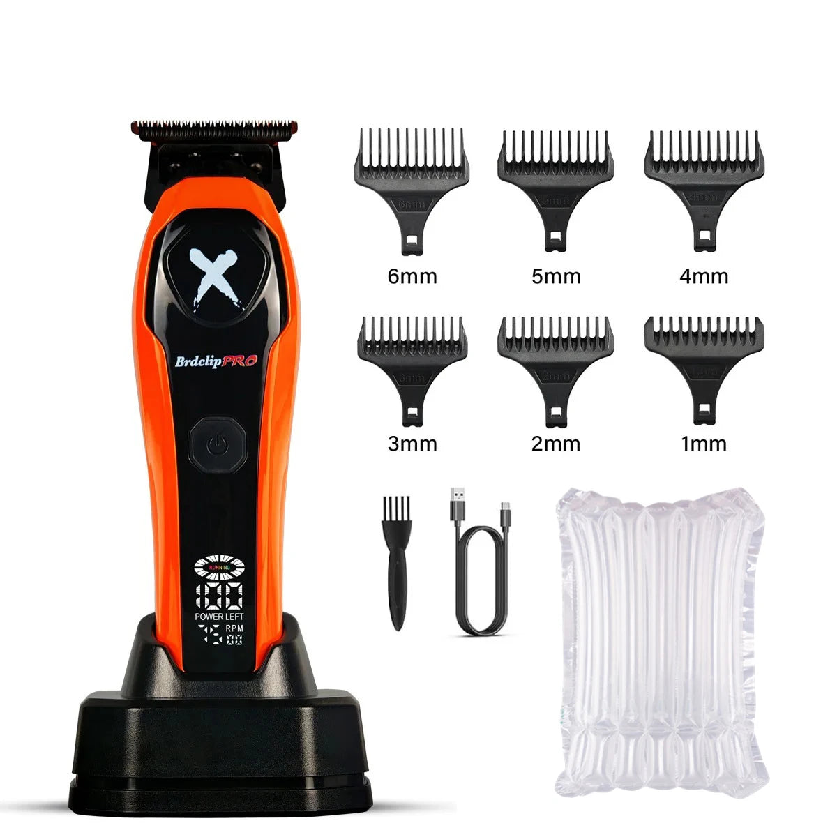 BRDCLIP Professional Hair Clippers Rechargeable Hair Trimmer Charging Base Haircut Machine DLC Blade Clippers For man BRD-619