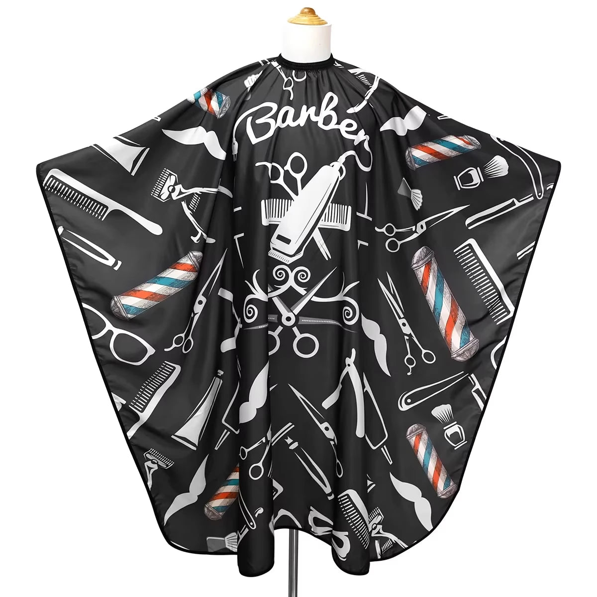 Barber Black Haircut Cloth Hairdresser Apron Hair Cut Cape Hairdress Gown Hairdressing Coat Barbershop Salon Accessory