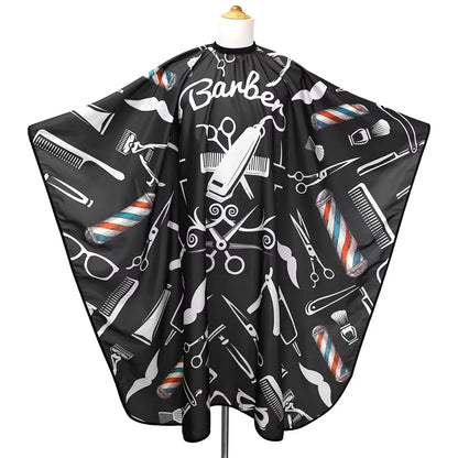 Barber Black Haircut Cloth Hairdresser Apron Hair Cut Cape Hairdress Gown Hairdressing Coat Barbershop Salon Accessory