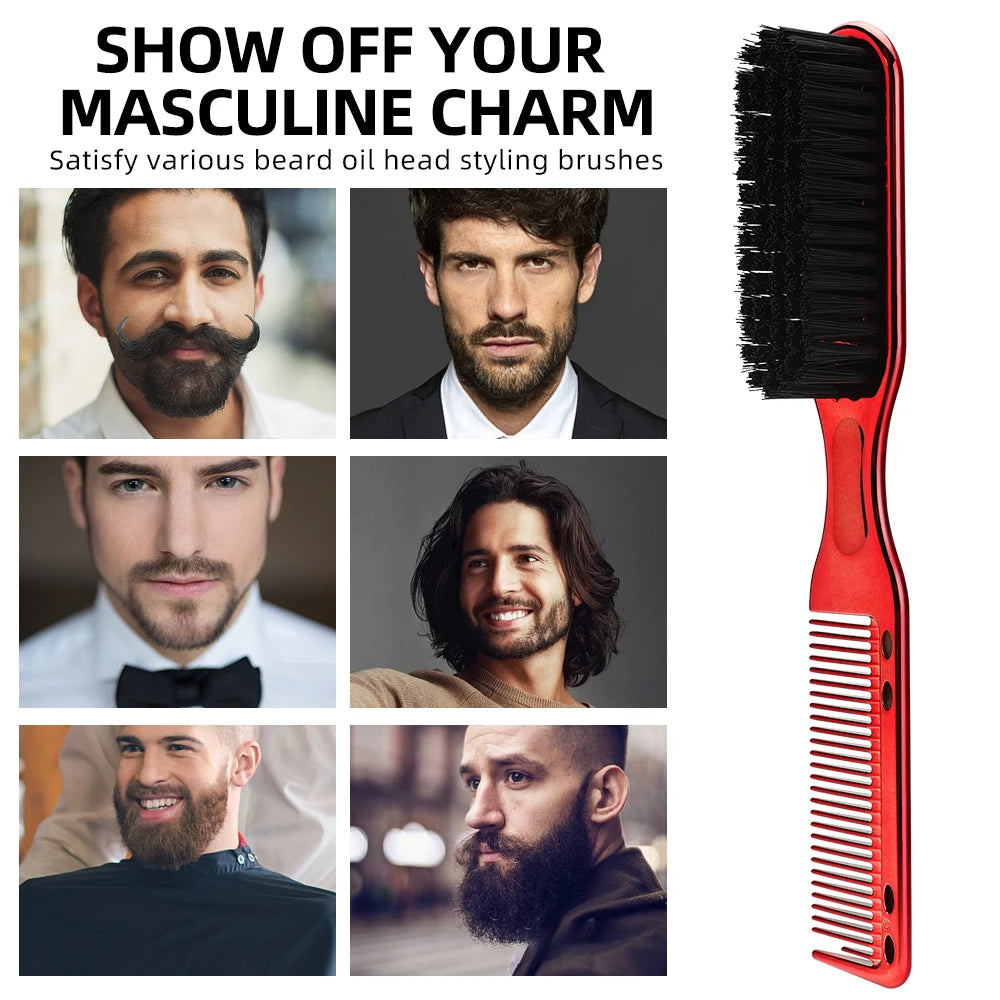8 color Barber Beard Comb Two-sided Men's Shaving Hairdressing Hair Styling Tool