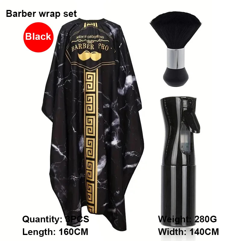 1/2/3pcs Professional Unisex Haircutting Kit  Anti-Stain Cape Durable Easy-Clean Cloth Apron Neck Duster Brush Barber shop tools