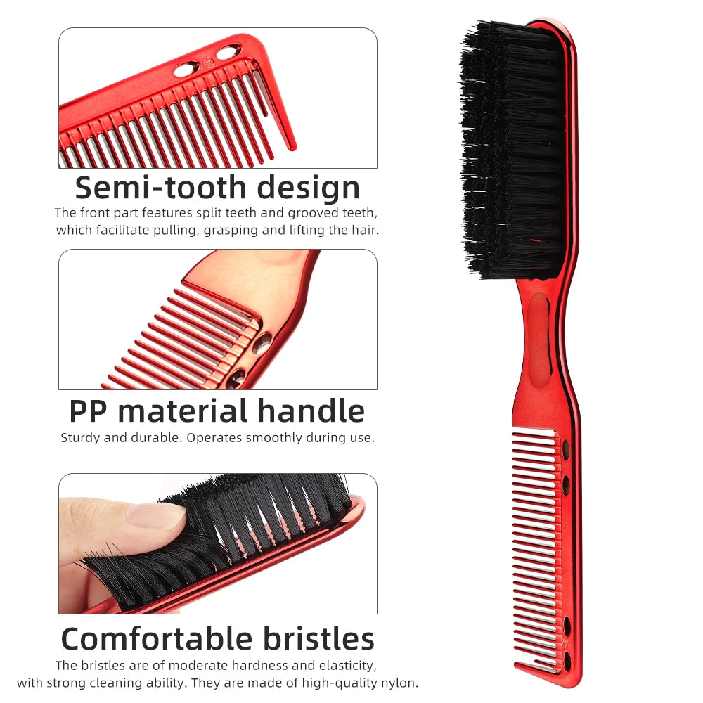 8 color Barber Beard Comb Two-sided Men's Shaving Hairdressing Hair Styling Tool