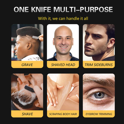 Professional Manual Barber Razor Haircut Shaving Tool Beard Eyebrow Trimming Blades Straight Edge for Hairdresser Depilation