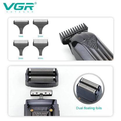 VGR 644 gradient hair cutting combination electric shaver rechargeable professional men's hair clipper carving electric pusher