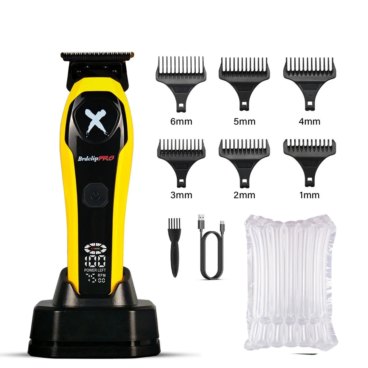 BRDCLIP Professional Hair Clippers Rechargeable Hair Trimmer Charging Base Haircut Machine DLC Blade Clippers For man BRD-619