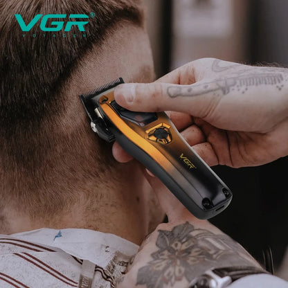 VGR Professional Hair Clippers Rechargeable Hair Trimmer Vector Motor 11000 RPM Haircut DLC Blade Clippers For man V-668 V-668T