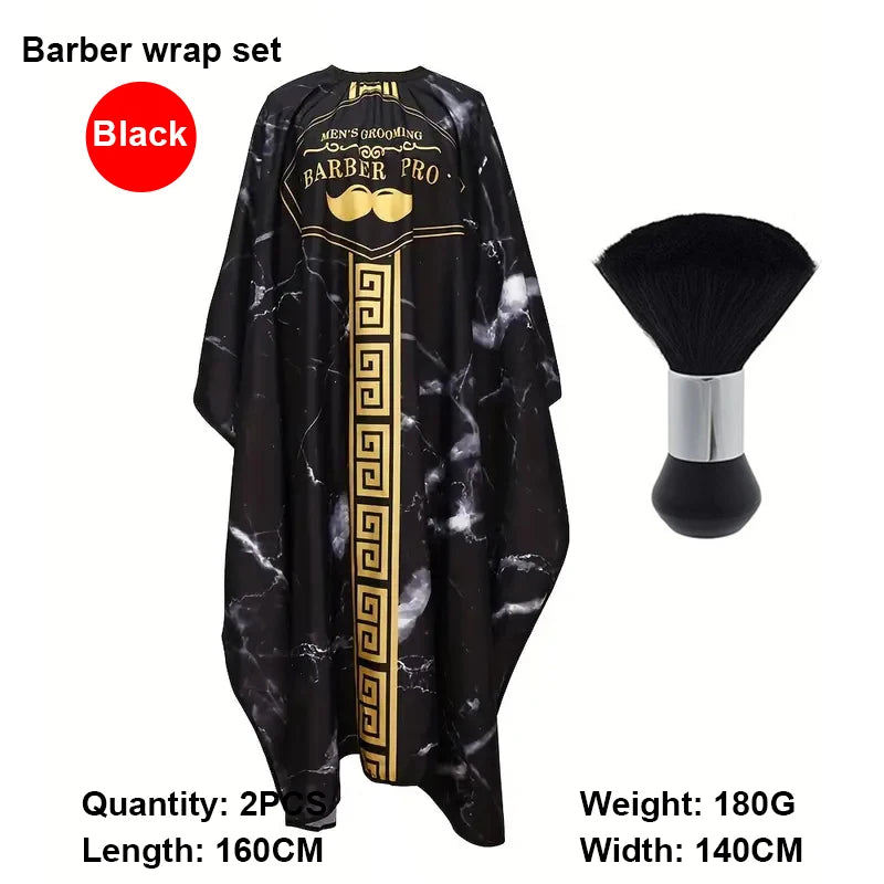 1/2/3pcs Professional Unisex Haircutting Kit  Anti-Stain Cape Durable Easy-Clean Cloth Apron Neck Duster Brush Barber shop tools