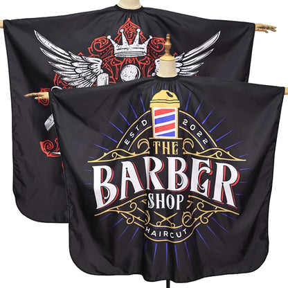 Barber Black Haircut Cloth Hairdresser Apron Hair Cut Cape Hairdress Gown Hairdressing Coat Barbershop Salon Accessory