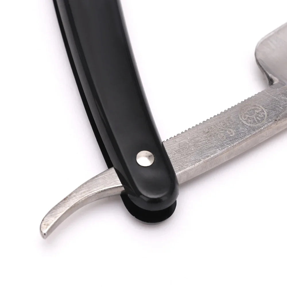 Professional Men's Manual Straight Shaver Gold Dollars Classic Sharp Razor Barber Facial Epilator Stainless Steel Folding Shaver
