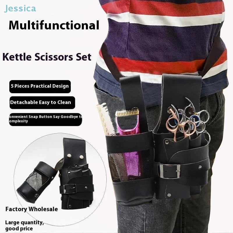 ♥Hairdressing Tool Storage Bag Hair Care Styling Tools Waist Pack With Removable Belt