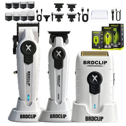 Professional Electric Hair Clipper Trimmer Shaver BRDCLIP X Series Set Gradient Salon Hair Styling Tool DLC Coated Fade Blade