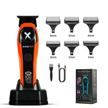 BRDCLIP Professional Hair Clippers Rechargeable Hair Trimmer Charging Base Haircut Machine DLC Blade Clippers For man BRD-619