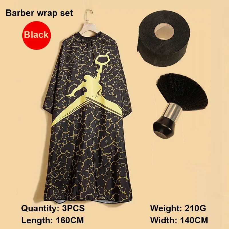 1/2/3pcs Professional Unisex Haircutting Kit  Anti-Stain Cape Durable Easy-Clean Cloth Apron Neck Duster Brush Barber shop tools