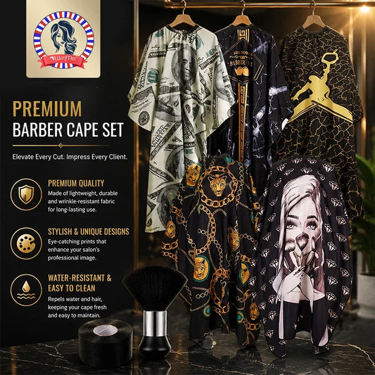 1/2/3pcs Professional Unisex Haircutting Kit  Anti-Stain Cape Durable Easy-Clean Cloth Apron Neck Duster Brush Barber shop tools