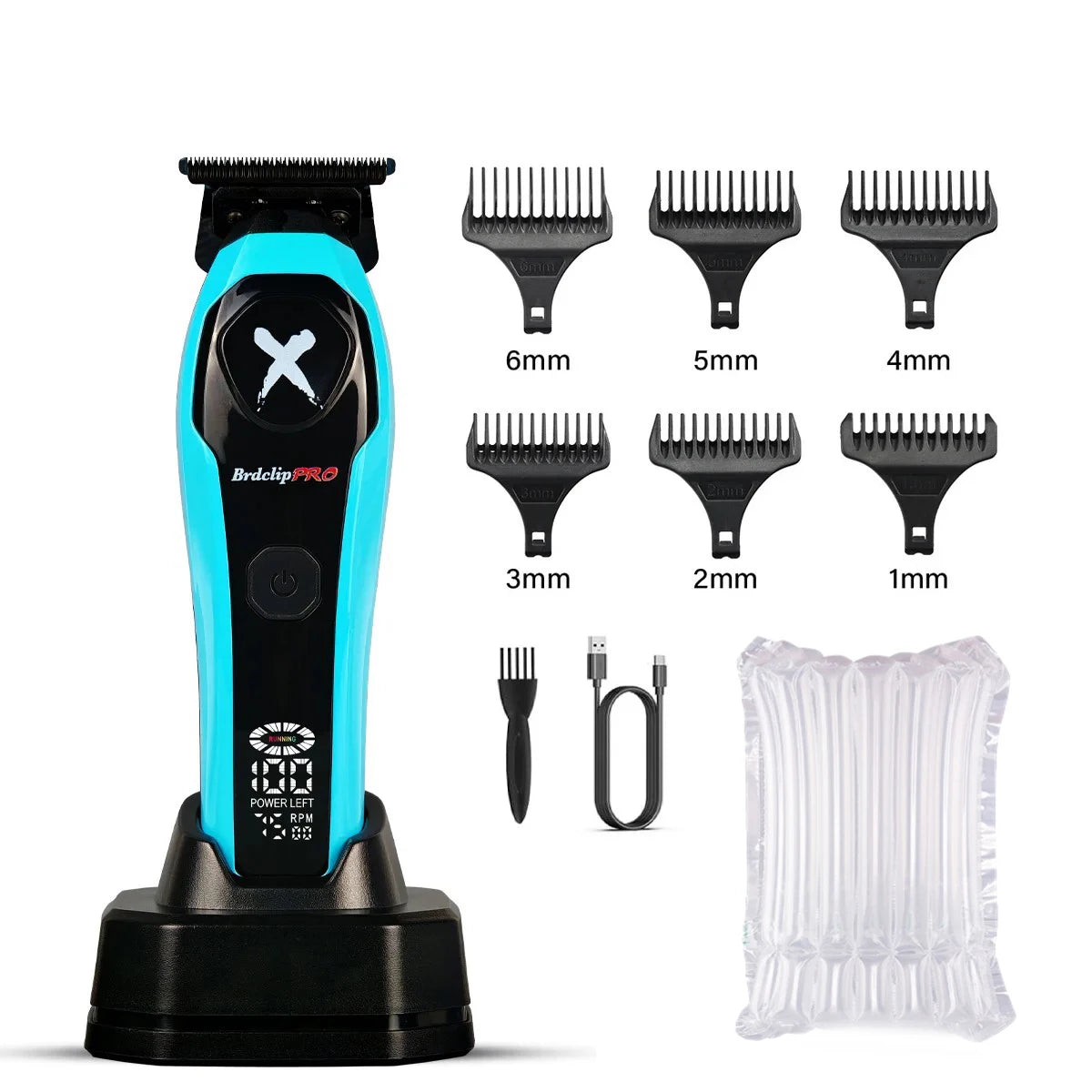 BRDCLIP Professional Hair Clippers Rechargeable Hair Trimmer Charging Base Haircut Machine DLC Blade Clippers For man BRD-619