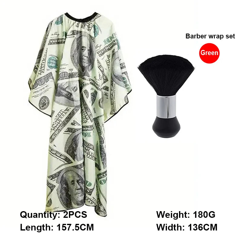 1/2/3pcs Professional Unisex Haircutting Kit  Anti-Stain Cape Durable Easy-Clean Cloth Apron Neck Duster Brush Barber shop tools