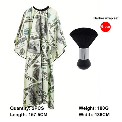 1/2/3pcs Professional Unisex Haircutting Kit  Anti-Stain Cape Durable Easy-Clean Cloth Apron Neck Duster Brush Barber shop tools
