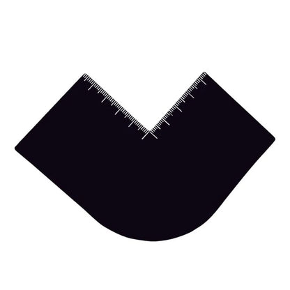 Reusable Color Enhancement Barber Card Easy to Clean with Measurement Indicators Beard Line Up Tool Black