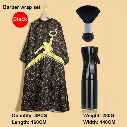 1/2/3pcs Professional Unisex Haircutting Kit  Anti-Stain Cape Durable Easy-Clean Cloth Apron Neck Duster Brush Barber shop tools