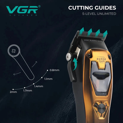 VGR Professional Hair Clippers Rechargeable Hair Trimmer Vector Motor 11000 RPM Haircut DLC Blade Clippers For man V-668 V-668T