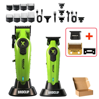Professional Electric Hair Clipper Trimmer Shaver BRDCLIP X Series Set Gradient Salon Hair Styling Tool DLC Coated Fade Blade