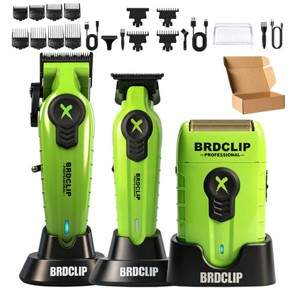 Professional Electric Hair Clipper Trimmer Shaver BRDCLIP X Series Set Gradient Salon Hair Styling Tool DLC Coated Fade Blade