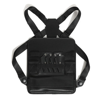 Professional Barber Multifunctional Tool Kit with Shoulder Strap Chest Bag Scissors Comb Bag Salon Home Hairdressing Tools