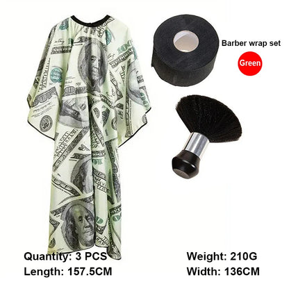 1/2/3pcs Professional Unisex Haircutting Kit  Anti-Stain Cape Durable Easy-Clean Cloth Apron Neck Duster Brush Barber shop tools