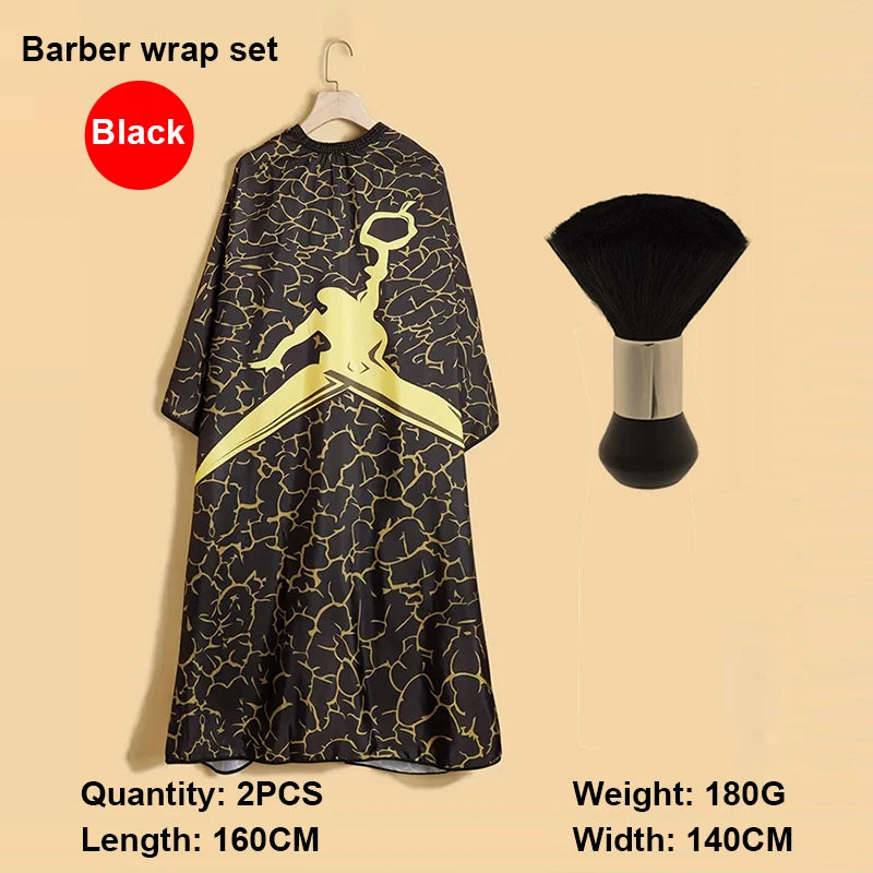 1/2/3pcs Professional Unisex Haircutting Kit  Anti-Stain Cape Durable Easy-Clean Cloth Apron Neck Duster Brush Barber shop tools