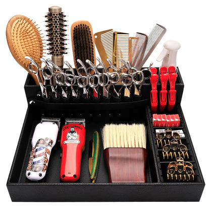Barber Clipper Tray Haircut Tools Keeper Salon Clipper Organizer Hair Trimmer Holder Electric Hair Clipper Comb Tray Desktop