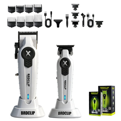 Professional Electric Hair Clipper Trimmer Shaver BRDCLIP X Series Set Gradient Salon Hair Styling Tool DLC Coated Fade Blade