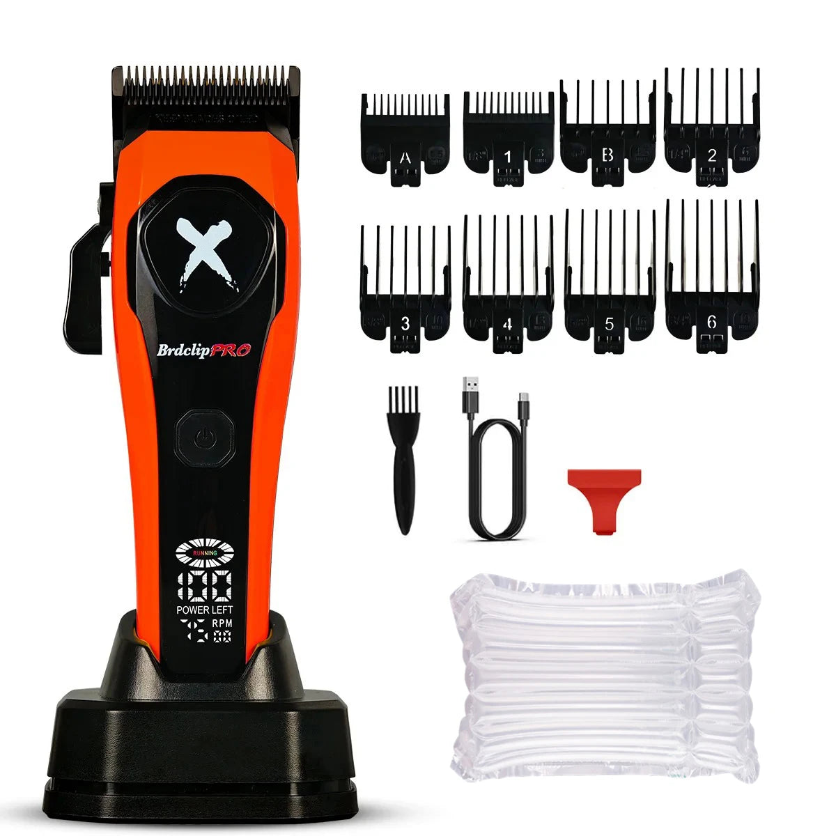 BRDCLIP Professional Hair Clippers Rechargeable Hair Trimmer Charging Base Haircut Machine DLC Blade Clippers For man BRD-619