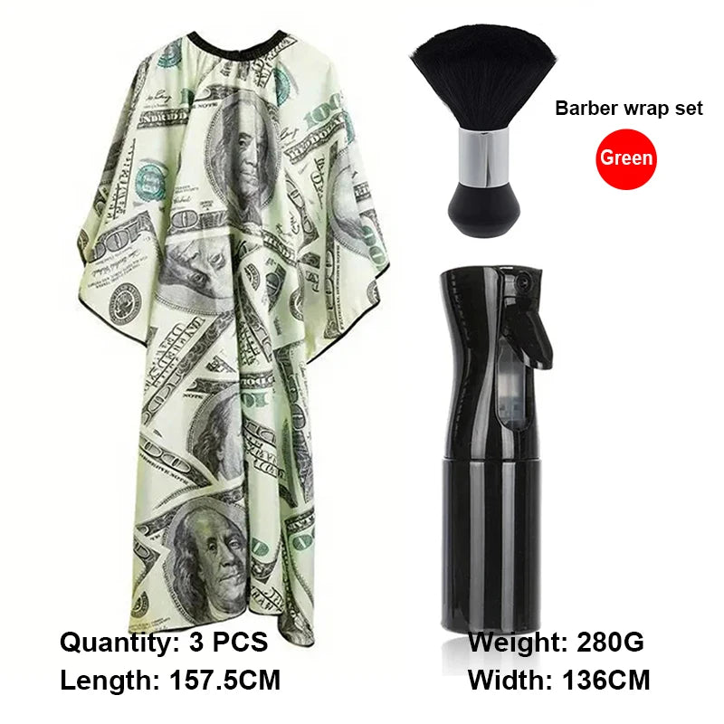 1/2/3pcs Professional Unisex Haircutting Kit  Anti-Stain Cape Durable Easy-Clean Cloth Apron Neck Duster Brush Barber shop tools