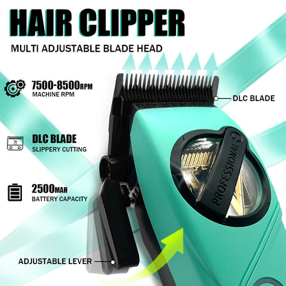 WMARK Professional Hair Clipper Shaver Hair Dryers and Spray Bottle Handheld 5 in 1 Barber KIT Gift Box Trimmer for Men NG-8637