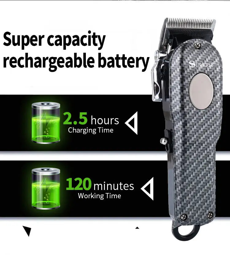 Powerful barber machine professional hair clipper men electric hair trimmer adjustable hair cutter machine rechargeable