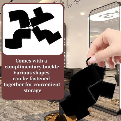 Reusable Color Enhancement Barber Card Easy to Clean with Measurement Indicators Beard Line Up Tool Black