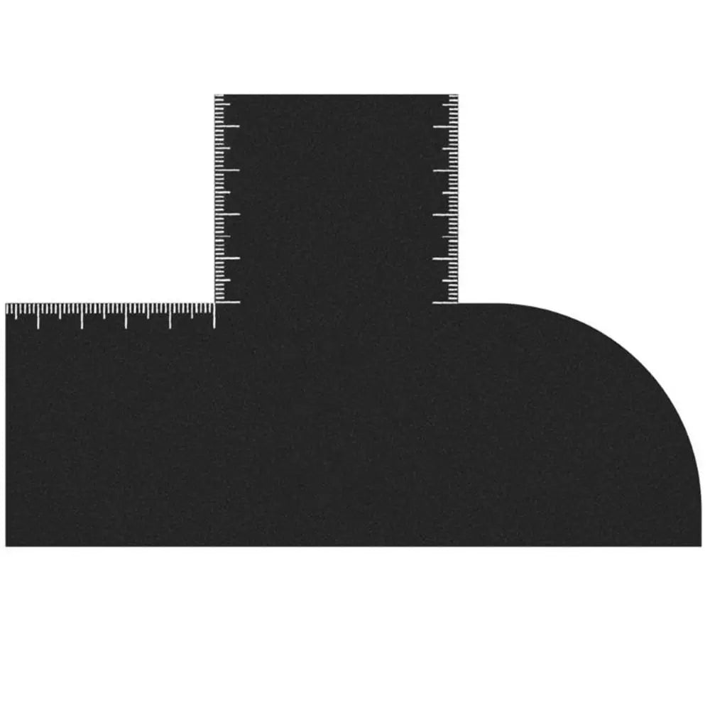 Reusable Color Enhancement Barber Card Easy to Clean with Measurement Indicators Beard Line Up Tool Black