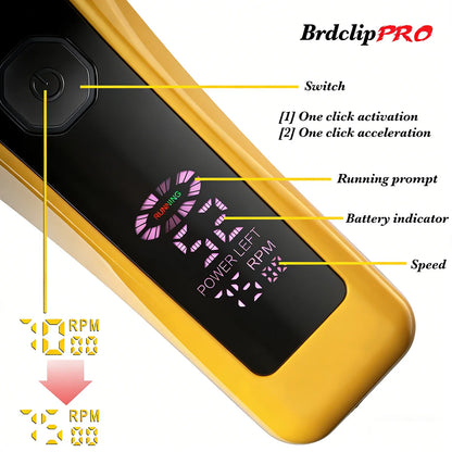 BRDCLIP Professional Hair Clippers Rechargeable Hair Trimmer Charging Base Haircut Machine DLC Blade Clippers For man BRD-619